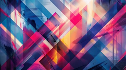 Poster - Geometric Shapes, Suitable for those who want to add strictness and modernity to their designs. Ideal for presentations in finance, architecture, or technology. Generative AI.
