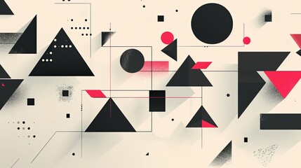 Poster - Abstract geometric shapes suitable for modern designs. Perfect for finance, architecture, or tech presentations. Adds sleekness and professionalism to visuals. Generative AI.