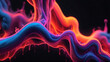 Abstract liquid background. Futuristic fluid backdrop. Neon smoke. Wave shape. Flowing energy. Sci-fi stock illustration
