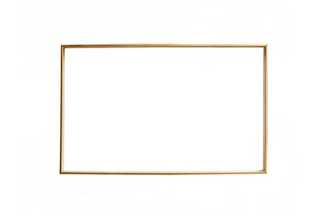Wall Mural - A gold framed white frame with a white background