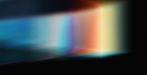 Poster - 4K Beautiful color gradient background with noise. Abstract pastel holographic blurred grainy gradient banner background texture Colorful digital grain soft noise effect Nostalgia, vintage, retro
