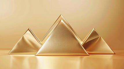 Wall Mural - Opulent Golden Triangles and Luxurious Lines: A Symphony of Elegance and Sophistication