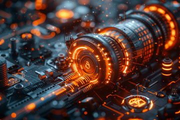 Aufkleber - A permissionless and open-source protocol enabling developers to build decentralized applications (DApps) and smart contracts. Concept of open-source development. Generative Ai.