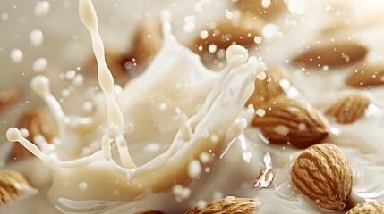 Wall Mural - Almond Milk Splash