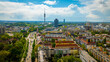 Aerial view of new build area in Munich, the capital and most populous city of Bavaria
