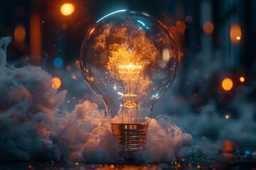 Aufkleber - A relentless innovator, constantly seeking out new opportunities and technologies to drive growth and competitiveness. Concept of innovation management. Generative Ai.