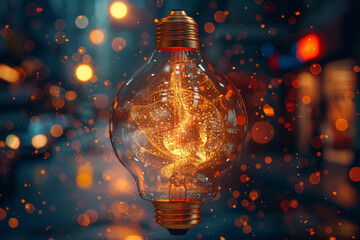 Poster - A dynamic dynamo, inspiring a culture of innovation and entrepreneurship where employees are encouraged to take risks and experiment. Concept of innovation culture. Generative Ai.