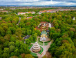 Aerial view of English garden in Munich