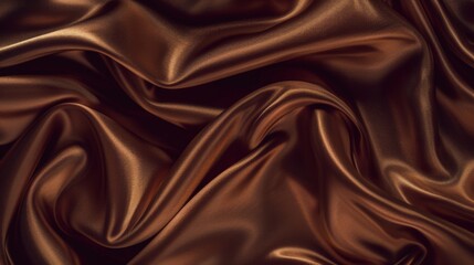 Canvas Print - Smooth Brown Silk Fabric Texture