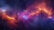 © Ahtesham - Beautiful colorful galaxy clouds nebula background wallpaper, space and cosmos or astronomy concept, supernova, night stars hd