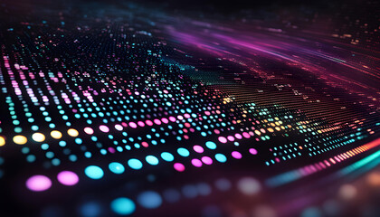 Abstract digital background in the form of a screen with numbers and program codes for computers, writing computer programs