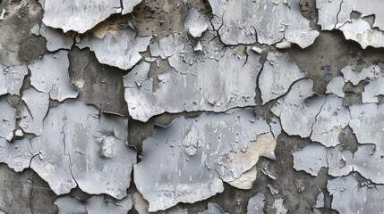 Poster - High resolution textures of cracked and peeling paint on a concrete wall