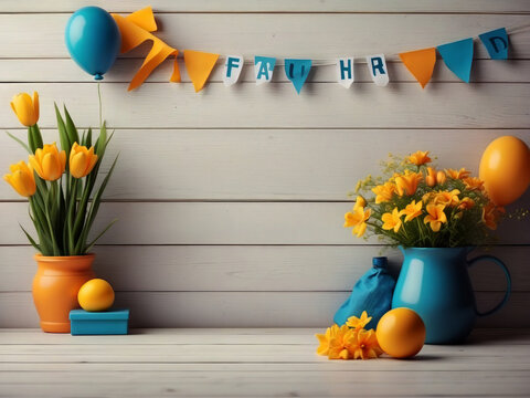 Celebrate Father's Day in style with this stunning Copyspace background that showcases beautiful decorations. Use it as your wallpaper template and make the day special for your dad. Don't wait 