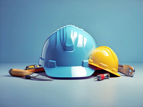 Celebrate the spirit of Labour Day with a stunning illustration featuring a hard hat and tools. This is the perfect opportunity to showcase your company's commitment to hard work and dedication. The i