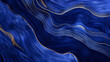 Royal Blue and Gold Serenity Waves Abstract Background for Sophisticated Design