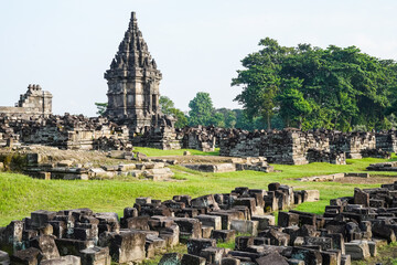 Wall Mural - Indonesia, Yogyakarta, April 14, 2024: Prambanan temple Hindu, UNESCO world heritage