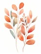 An elegant botanical illustration with watercolor leaves in earthy tones, embodying a natural and peaceful vibe.