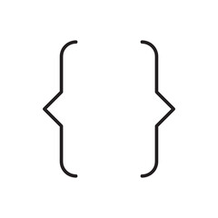 Poster - Bracket icon. vector Signs flat trendy style illustration for web and app..eps