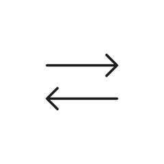 Poster - Transfer arrows vector icon. Left and right direction vector icon. Arrows illustration for web and app..eps