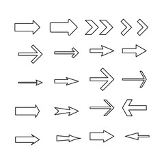 Poster - vector thine line arrow icon set. simple illustration arrow symbol for web and app..eps