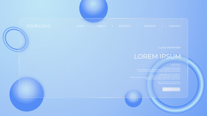 BACKGROUND 86 LANDING PAGE DESIGN WITH GLASSY BACKGROUND MODERN GLASS MORPHISM STYLE
