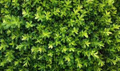 Wall Mural - closeup of lush green foliage