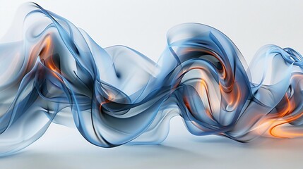 Poster - Abstract flowing and waving smoke, dynamic minimalist clean background design wallpaper