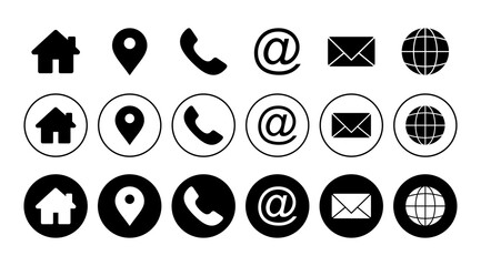 Contact us icon vector. web icon vector. business card contact information icon.