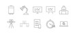 © Asma - Office and business flat icons set. Office flat outline icon. accountant, accounting, bank, competitive, desk, development, economic, employee, finance, graphic, idea, job, leadership, management,