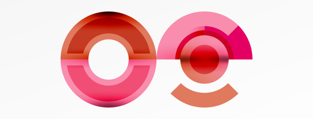 Aufkleber - the letter o is surrounded by two pink circles on a white background . High quality