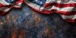 veteran day background flag american rusty, high quality photo of the American flag with space for text aspect ratio 2:1