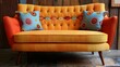 Vintage Sofa Retro Charm: Images of retro sofas with vibrant colors