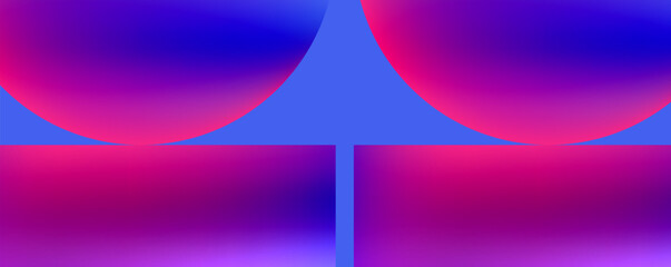 Aufkleber - A vibrant abstract background featuring a symmetrical triangle in shades of purple, violet, pink, and magenta, with hints of electric blue. The pattern creates a dynamic and artistic composition