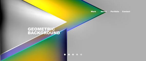 Aufkleber - An electric blue geometric background featuring a triangle in the center, perfect for a modern logo or design. This sleek design is ideal for office application software or electronic devices