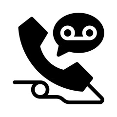 Wall Mural - voicemail glyph icon