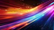Vibrant rainbow streaks at warp speed create a dynamic and colorful background with light, perfect for lively event graphics.	