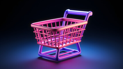 Poster - Shopping basket icon 3d