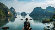 A World Traveler Looks At The Tranquil Sea And Islands Of Vietnam.