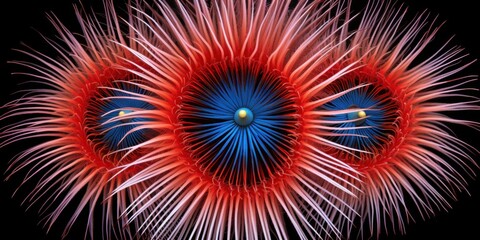 Wall Mural - Vibrant Underwater Fireworks