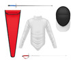 Fencing equipment professional sport activity outfit and accessories set realistic vector