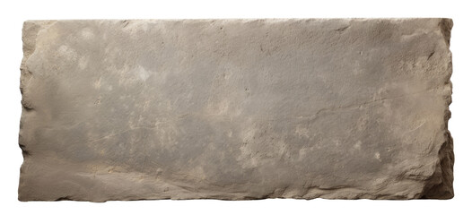 Wall Mural - Big horizontal stone plate isolated on transparent background