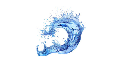 Wall Mural - Water wave, vector illustration on a white background