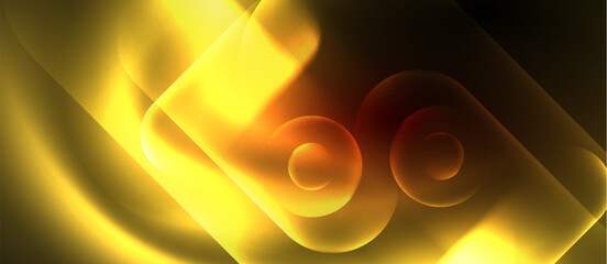 Poster - An event with a glowing amber background, symbolizing heat and flame, features a swirling gas pattern resembling a peach petal. The artistic font adds a touch of elegance