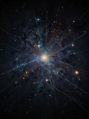 Wall Mural - illustration of cosmic web in the space