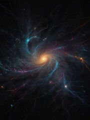 Wall Mural - illustration of cosmic web in the space