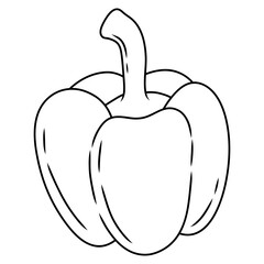 Sticker - bellpepper vegetable icon illustration