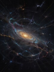 Wall Mural - illustration of cosmic web in the space