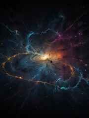 Wall Mural - illustration of cosmic web in the space