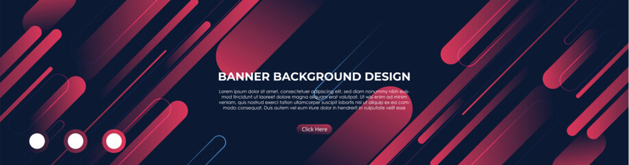 Wall Mural - Wide horizontal abstract web banner design template background with blue, green, red, orange gradients color on black bg. Suitable for web ads. Vector illustration with Space to add pictures.