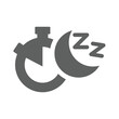 Sleeping time vector icon. Sleep, bedtime at night symbol.